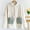 White, variant on Women's Flannel Jacket Fuzzy Fleece Pajama Tops Soft Warm Winter Sleepwear Button up Loungewear with Pockets New Women Sleepwear Green L