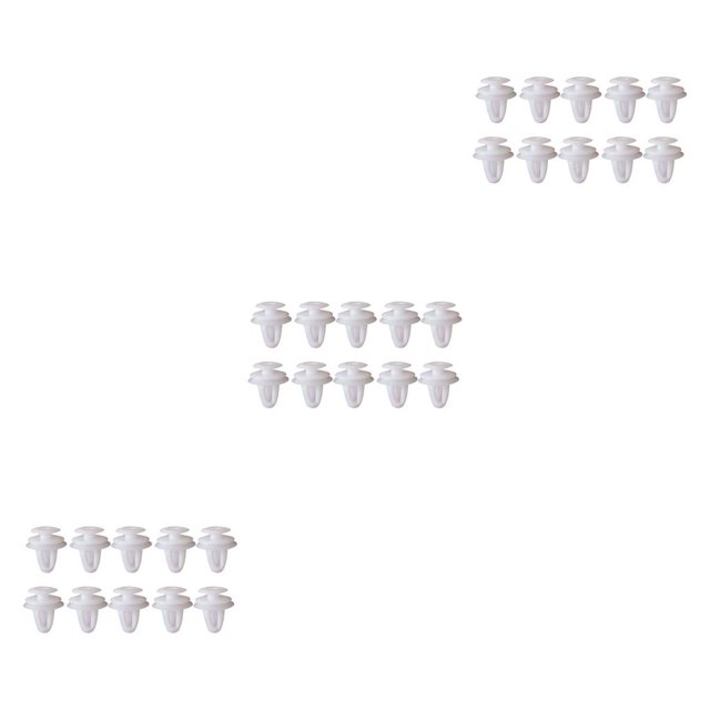 Wisewang 50 Pcs Fixation de Panneau de Porte Garniture Intérieure de Voiture Clips Fixes Résistants à l'Usure Ensemble de Rivets Boucle Petit Reteneur Flexible Blanc 3 Ensembles