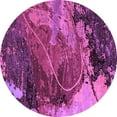thumbnail image 1 of Ahgly Company Indoor Round Abstract Purple Modern Area Rugs, 4' Round, 1 of 4