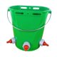 thumbnail image 1 of Cubo alimentador para terneros, balde fácil instalación, práctico, 8 litros con báscula, accesorios, cubo leche alta durabilidad. Verde con 3 pezones, 1 of 8