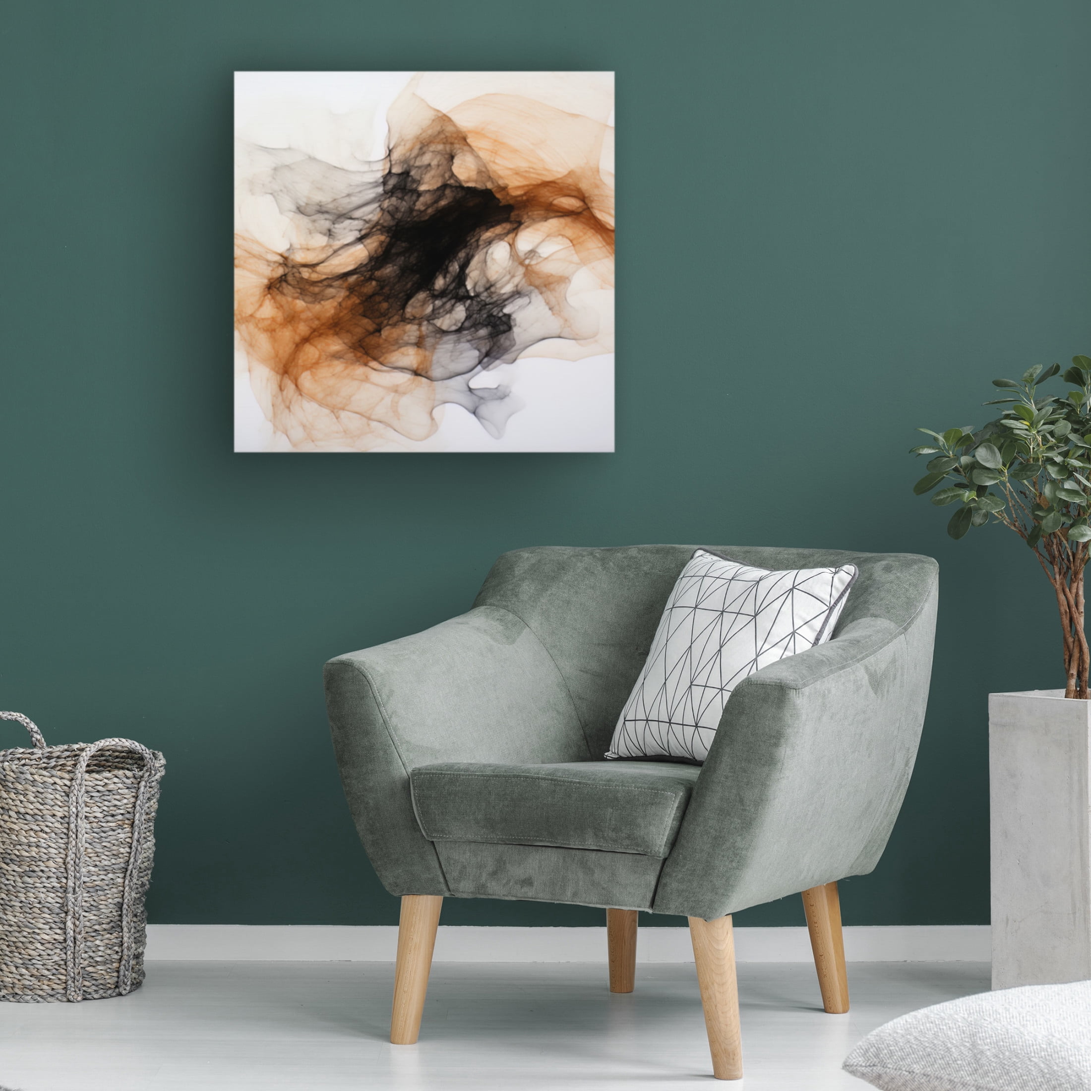 Canvas Wall Art - Bilge Paksoylu 'Dreamy Ink 3' Wall Art for Living Room, Bedroom, or Office D?cor by Trademark Fine Art - 14 x 14 Inches