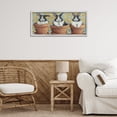 thumbnail image 3 of Stupell Industries Three Bunnies in Pots Animals & Insects Painting Gray Framed Art Print Wall Art, 30 x 13, 3 of 10