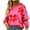DT--Hot Pink, variant on DailyTrove Women's Floral Print Long Sleeve Top, Casual Daily & Outdoor Wear, Soft Cotton Blend, Plus Size Friendly