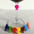 thumbnail image 3 of 8pcs Silicone Glass Shape Wine Glass Marker Creative Drinking Cup Identifier Party Cup Sign (Mixed Colors), 3 of 8