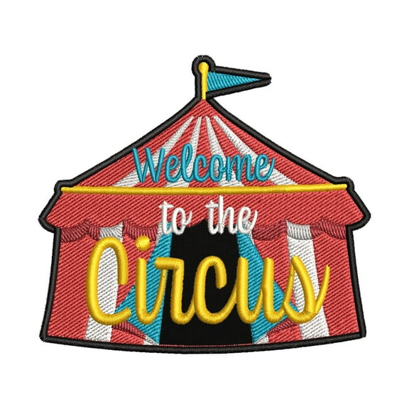 Welcome to The Circus Embroidered DIY Iron on or Sew-on Decorative Patch Badge Emblem Appliques Animal Adventure Clown Travel Series