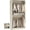 White Oak, variant on 36'' Walk-in Closet Organizer System with 2 Hanging Rods and Adjustable Shelves, White