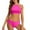 Hot Pink, variant on HOWPAY Women's Bikini Swimsuits Sleeveless Halter Crop Top Tummy Control High Waisted Bathing Suits Sun Beach Summer 2 Piece Tankini Sets Green L