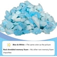 thumbnail image 2 of Bean Bag Filler, 5 Pounds Comfortable and Soft Shredded Memory Foam Filling with Gel, Blue & White BeanBag Stuffing for Various Pillows/Punching Bag/Couch Cushions/Pouf/Dog Bed, 2 of 8