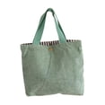 thumbnail image 4 of Práctica bolsa de compras de pana: bolsa de mano compacta y colorida para estudiantes, ideal para Verde, 4 of 8