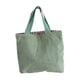 thumbnail image 4 of Práctica bolsa de compras de pana: bolsa de mano compacta y colorida para estudiantes, ideal para Verde, 4 of 8