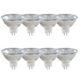 thumbnail image 1 of Paquete de 8 focos halógenos MR16 GU5.3 de 20 W y 12 V, regulables, blanco cálido de 2700 K, 210 LM, bombilla reflectora halógena, foco GU5.3 con base de dos pines y ángulo de haz de 36°., 1 of 6
