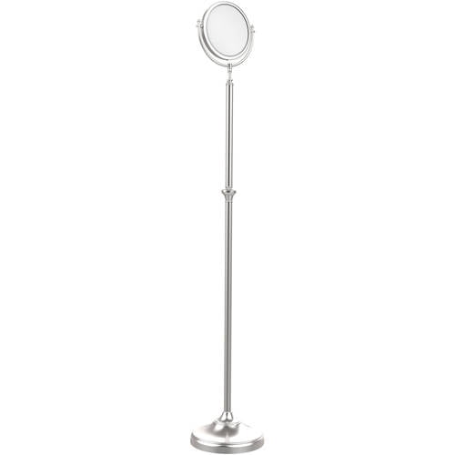 Allied Brass Adjustable Height Floor Standing Make Up Mirror 8 In Diameter With 5x Magnification Satin Nickel Com Allied Brass Adjustable Height Floor, Adjustable Floor Stand Mirror