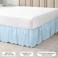 CCNY Bed Skirt Dust Ruffled Style Bedskirt Queen Adjustable Elastic 16
