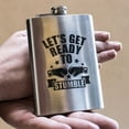 thumbnail image 3 of Hip Flask Plus 8oz Let's Get Ready to Stumble Flask - Leak-Proof & Fun Saying, 3 of 3