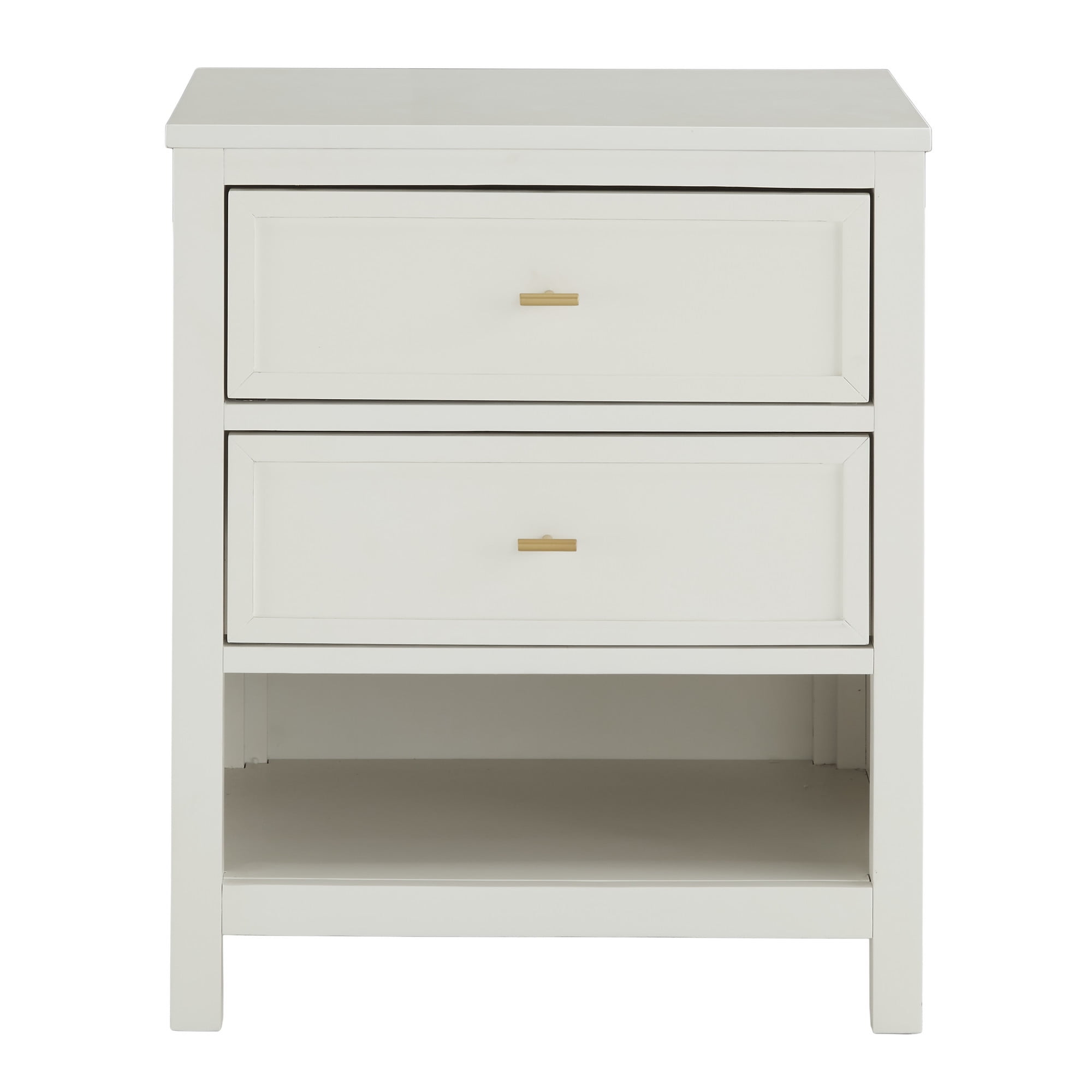 Weston Home Danica Modern 2-Drawer Nightstand, White