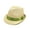 Green Band, variant on Classic Natural Fedora Straw Hat - Different Colors