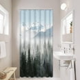 thumbnail image 3 of Stall Gray Misty Forest Shower Curtain Grey Nature Foggy Tree Mountain Shower Curtains for Bathroom Waterproof Fabric Woodland Decorative Modern Black Bath Curtain Decor (Dark2, 36" x 72"), 3 of 6