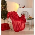 thumbnail image 2 of (2 pack) Holiday Time 50"x60" Red Candy Cane Plush Throw, All Ages, 2 of 6