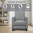 thumbnail image 2 of Home Theater Seating Push Back Recliner Chairs, Reclining Chair-Color:Gray,Fabric:Microfiber, 2 of 5