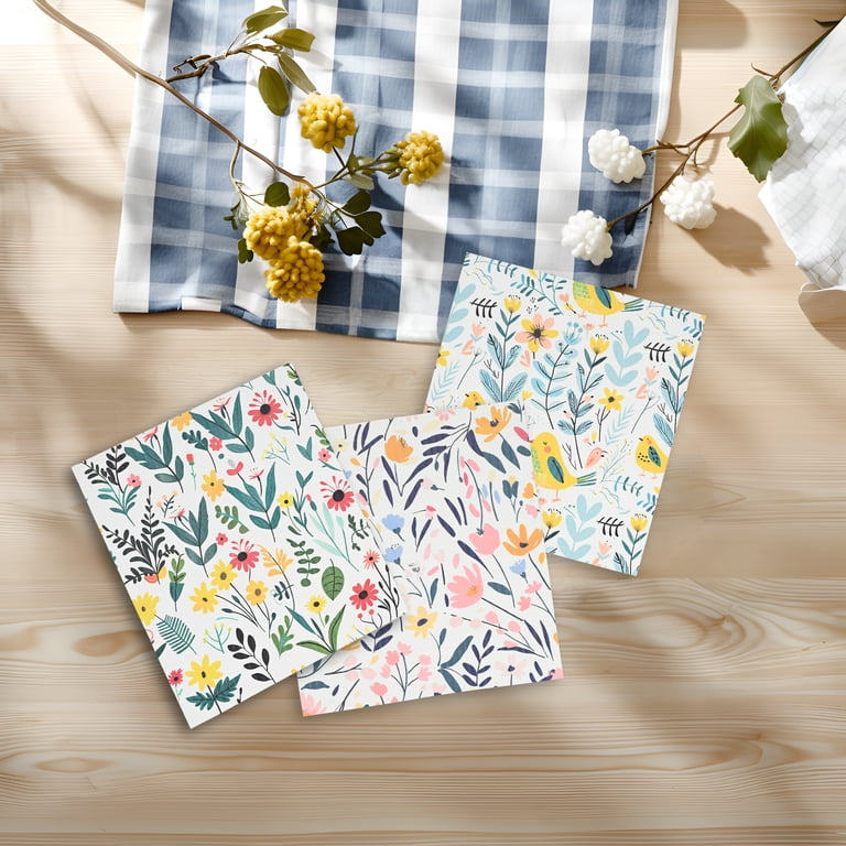 Soulgenix Swedish Dishcloths, 6 Pack Vintage Floral, 7x8 Inch photo 2