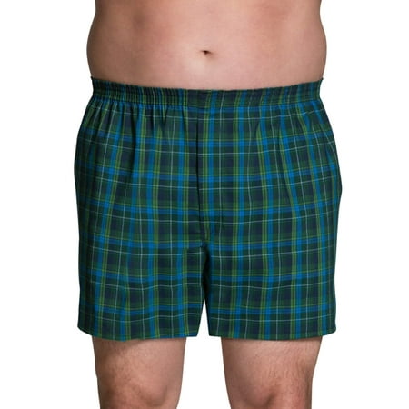 2 Pack Tartan Plaid Boxer - Big Men's Collection Tartan Woven Boxers, 3 Pack
