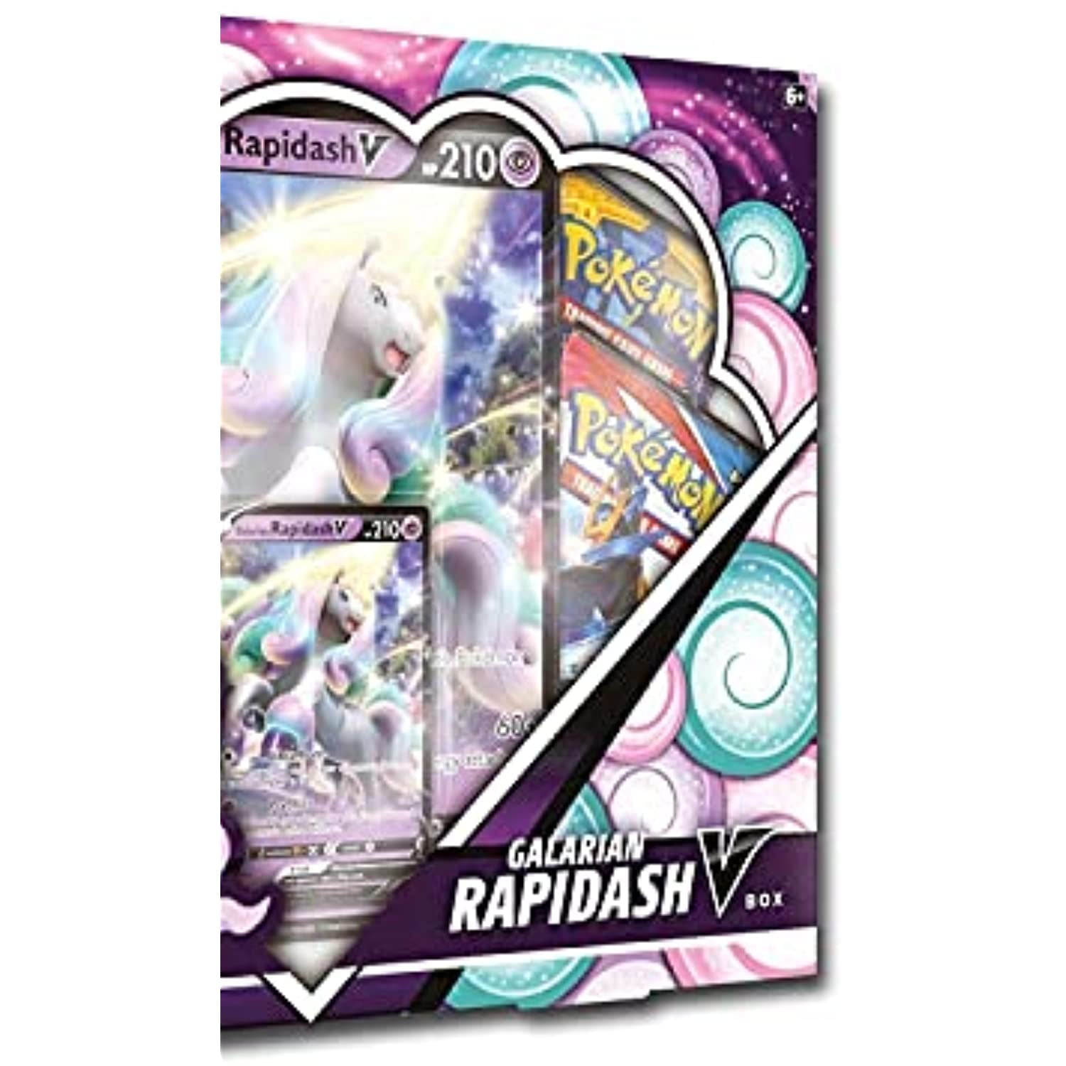 FAST SHIP! Pokemon TCG Galarian Rapidash V Collection Box 