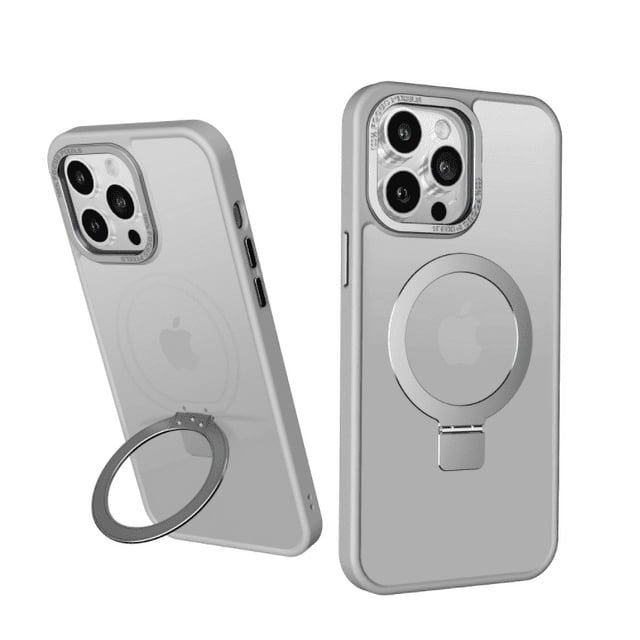 Phone Case for Iphone 14 15 plus pro max Magnetic abrasive invisible bracket Phone protective case
