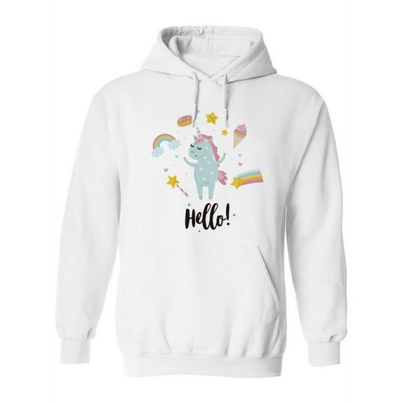 Hello Magic Unicorn! Hoodie Women -Image by Shutterstock, Female Large