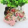 thumbnail image 2 of 4PCS Canvas Floral Rose Flower Coin Purse Kiss Lock Change Purse Vintage Trinkets Pouch Small Women Wallet Clutch Purse, 2 of 6