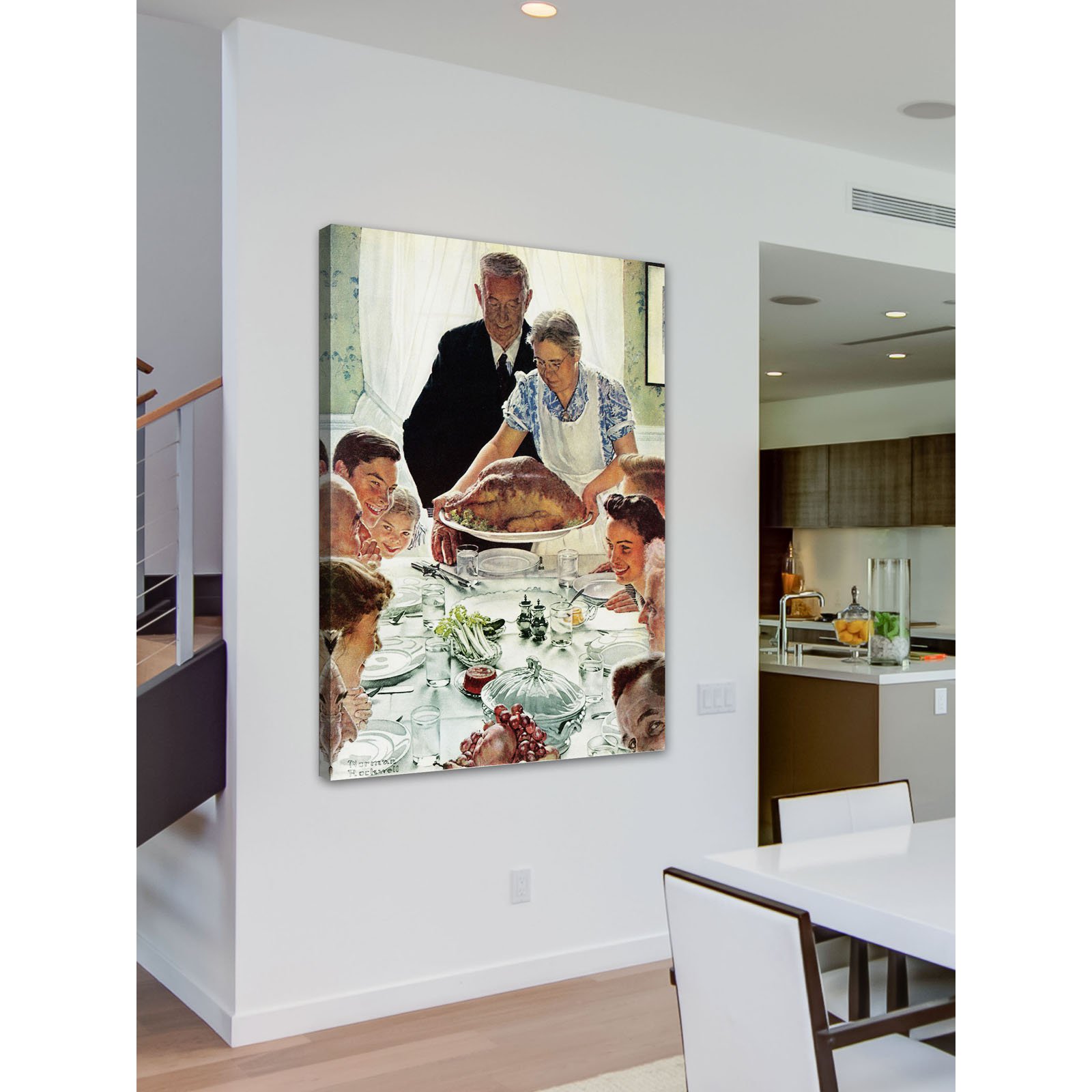 Norman Rockwell Freedom From Want 40 in x 52 in Painting Canvas Art Print, by Marmont Hill