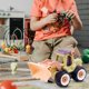 thumbnail image 5 of Vehículos de construcción de ingeniería para niños, modelo de camión de juguete desmontable, juego de aprendizaje temprano portátil, regalo para niños y niñas para empujador de interior Vogacara FN000741-04B, 5 of 7