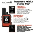 thumbnail image 2 of Garmin inReach Mini 2 Lightweight and Compact Satellite Communicator, Hiking Handheld, Flame Red with Wearable4U 2 Pack Cases Orange/Lime Bundle, 2 of 6