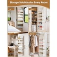 thumbnail image 6 of Over the Door Organizer, 6-Shelf Closet Hanging Storage with 13 Mesh Pockets, 55lbs Large Capacity for Baby Nursery, Bathroom, Bedroom, and Dorm, Beige, 6 of 9