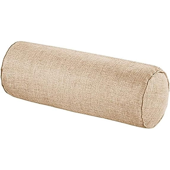ERDOUY 16"x6"Car Round Neck Pillow with Washable Cotton Cover Pillow Provides Best Support .(Light Coffee)