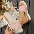 thumbnail image 5 of Dakaela Slip on Wedge Sandals for Women Open Toe Platform Slides Espadrilles 2.16 Inch Comfortable Dressy Beach Summer Mules Shoes Pink 9.5, 5 of 8