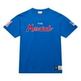 thumbnail image 2 of Men's Mitchell & Ness Mark Messier Blue New York Rangers Premium Nickname Vintage Logo T-Shirt, 2 of 6