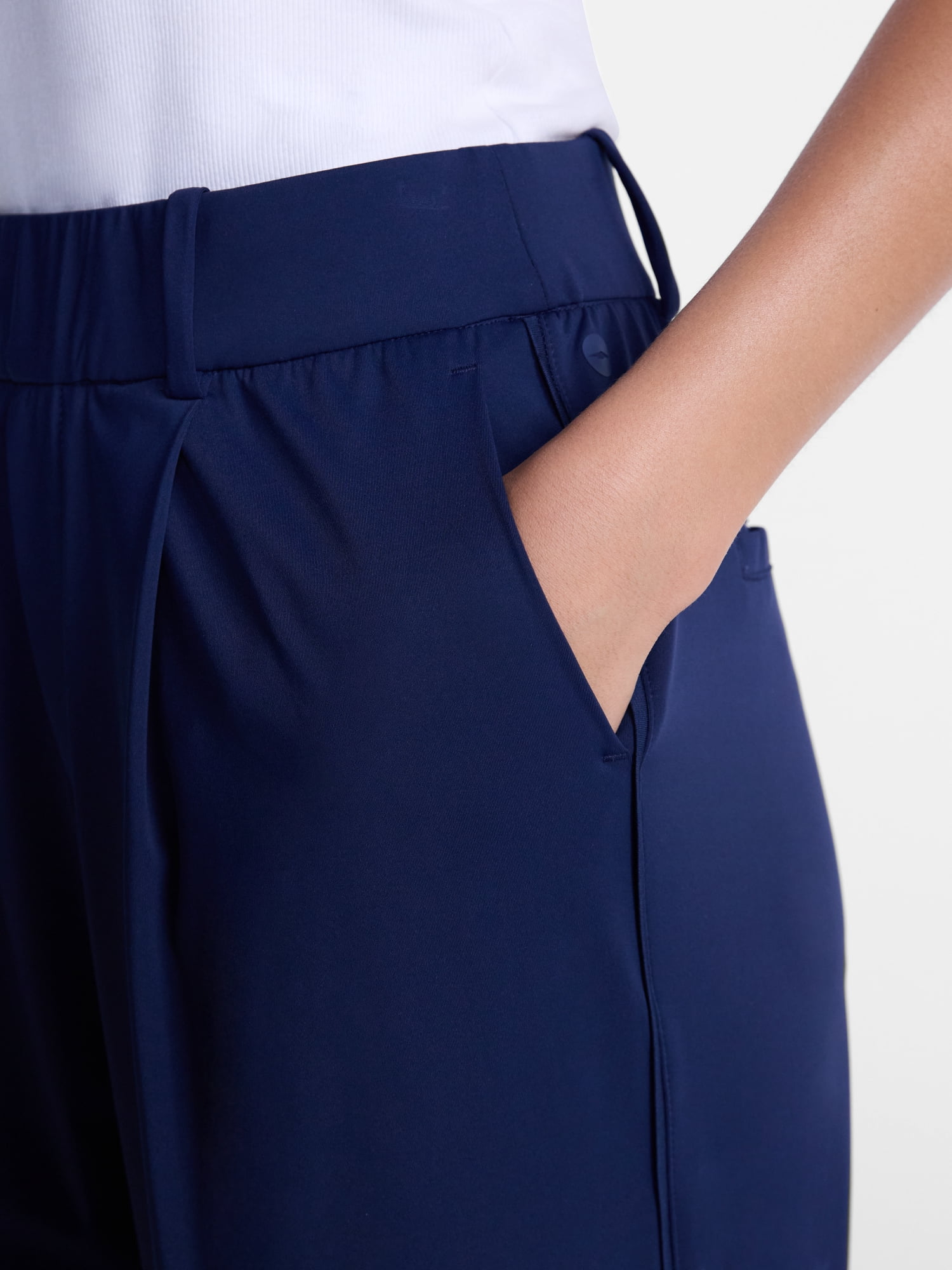 Avia Women's and Women's Plus Interlock Wide Leg Trousers, 31" Inseam, Sizes XS-4X