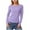Purple, variant on Cotton T Shirts Women Women's Long Sleeve Thermal Shirts, Fleece Lined Crew Neck Undershirts Soft Base Layer Fitted Tee Tops Purple,XL