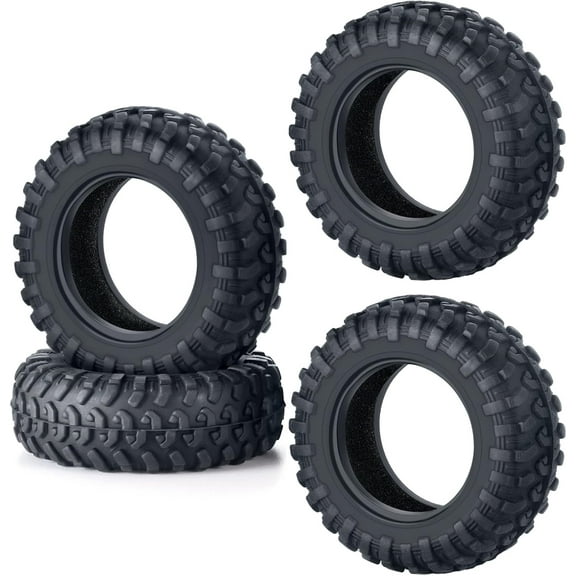 4PCS Rubber Micro RC Tires 42mm for Kyosho Mini Z 4x4 Tires 1/18 Scale 1/24 Scale