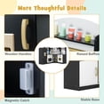 thumbnail image 4 of Costway Corner Play Kitchen Toddler Kitchen Playset with Range Hood, Ice Maker, Microwave Black, 4 of 9