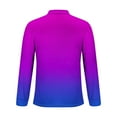 thumbnail image 4 of ZCFZJW Mens Casual Tie Dye Quarter Zip Polo Sweater Business Office Work Slim Big and Tall Regular Fit Casual Long Sleeve Stretch Lightweight Shirt Tops Hot Pink XXXXXL, 4 of 5