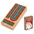 thumbnail image 2 of 1 Set Cribbage Board Table Game Solid Wood Party Board Game Board Cribbage Cards Board, 2 of 2