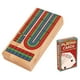 thumbnail image 2 of 1 Set Cribbage Board Table Game Solid Wood Party Board Game Board Cribbage Cards Board, 2 of 2