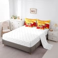thumbnail image 5 of jejeloiu Rugby Sport City 7-Piece Twin Bedding Sets,Red Yellow Bedding Comforter Set For Boys Kids Reversible, 5 of 8