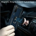 thumbnail image 2 of For Samsung Galaxy S22 Magnetic Ring Kickstand Hybrid Case Cover - Blue, 2 of 4