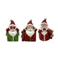thumbnail image 3 of 3Pcs Christmas Santa Figure Resin Santa Figurines Decorative Figures for Desktop Bedroom Indoor Christmas Ornaments, 3 of 8