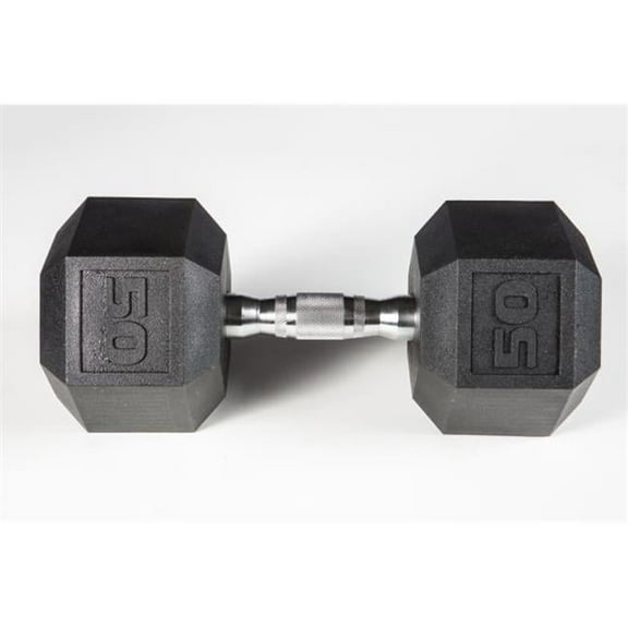 York Barbell 37015 York Premium Pvc Hex Dumbbell with Chrome Ergo Handle - 50 lbs