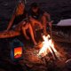 thumbnail image 4 of Chimenea eléctrica de llama falsa, vela LED, linterna para chimenea, linterna de jardín para jardín al aire libre con pilas, linterna LED con efecto de llama resistente a la intemperie, 4 of 5