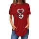 thumbnail image 1 of Camisetas de Manga Corta para las Mujeres Cuello Redondo Casual 3/4 Camiseta de Manga, Ligera Imitación de Algodón Cuatro Estaciones Top para el Hogar Y el Uso Diario, 1 of 3