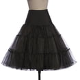 thumbnail image 2 of NICEXMAS Women's 50s Petticoat Underskirt Tutu Crinoline Skirts Ballerina Skirt Dress Size M (Black), 2 of 3